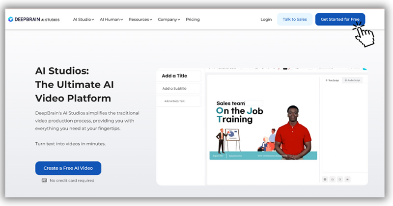 Chọn “Get Started for Free” để tạo tài khoản miễn phí