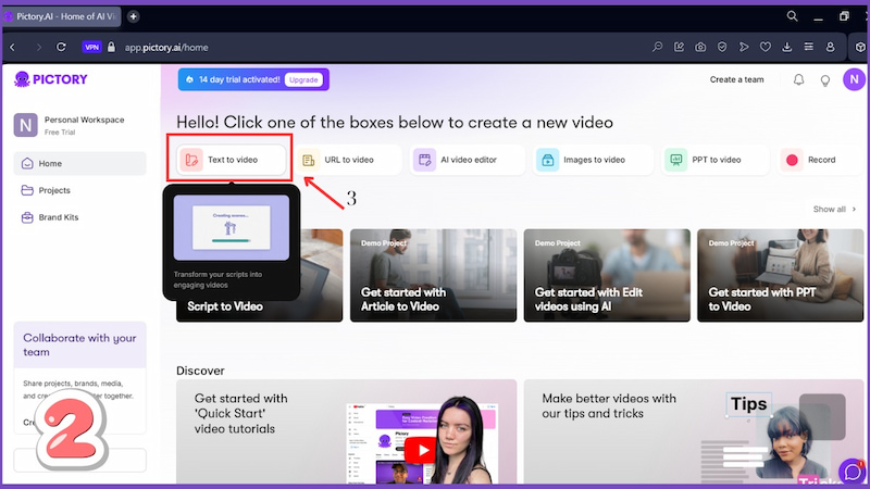 Chọn phương thức tạo video