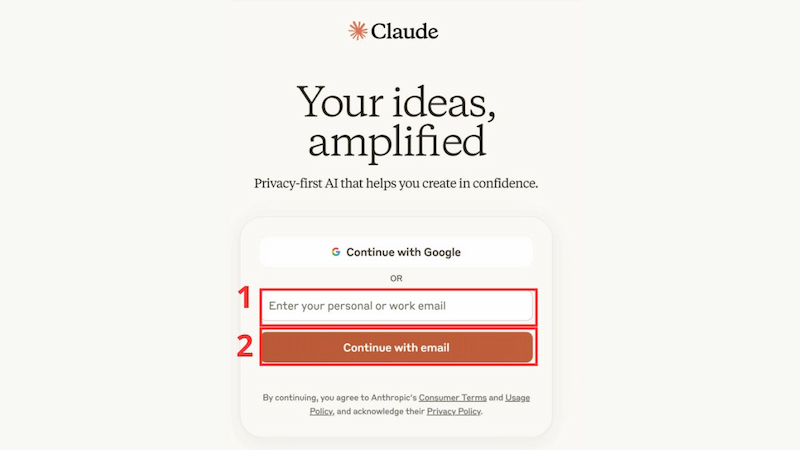 Đăng nhập Claude 3.7