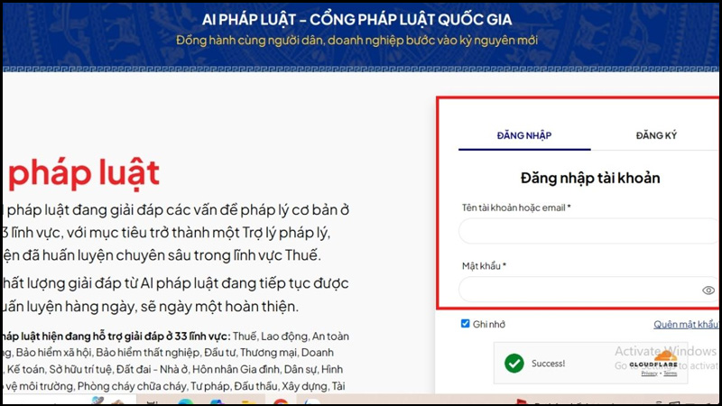 Đăng nhập tài khoản hoặc đăng ký nếu chưa có
