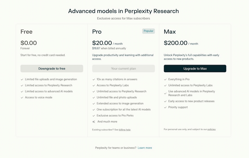 Perplexity giới thiệu Perplexity Max
