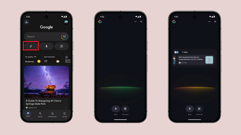 Hướng dẫn sử dụng Search Live