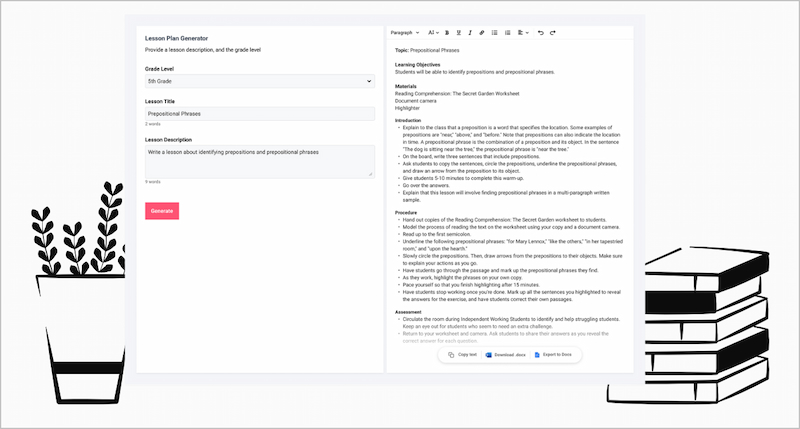 LessonPlans.AI – Tạo giáo án tự động theo cấp lớp