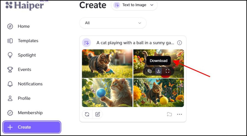 Nhấn Download để tải ảnh về