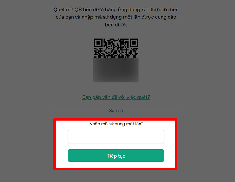 Liên kết ứng dụng Authenticator
