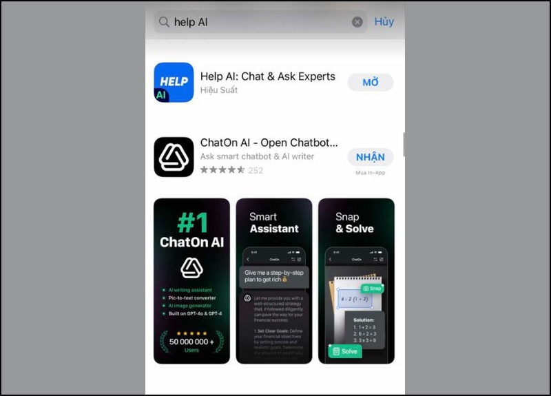 Khởi chạy ứng dụng Help AI sau khi cài đặt xong 