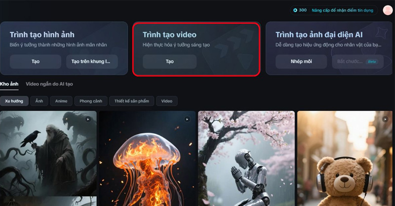 Chọn Trình tạo video