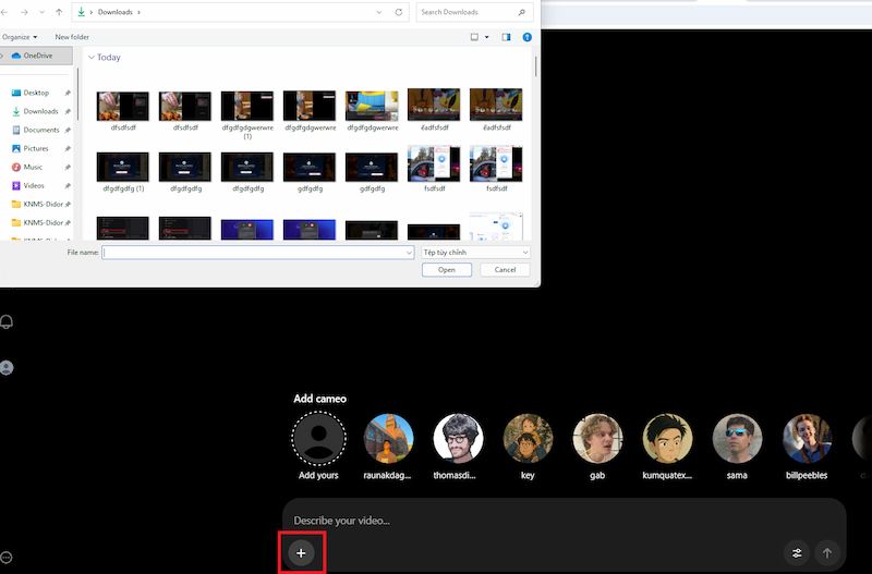 Nhập prompt tạo video Sora 2