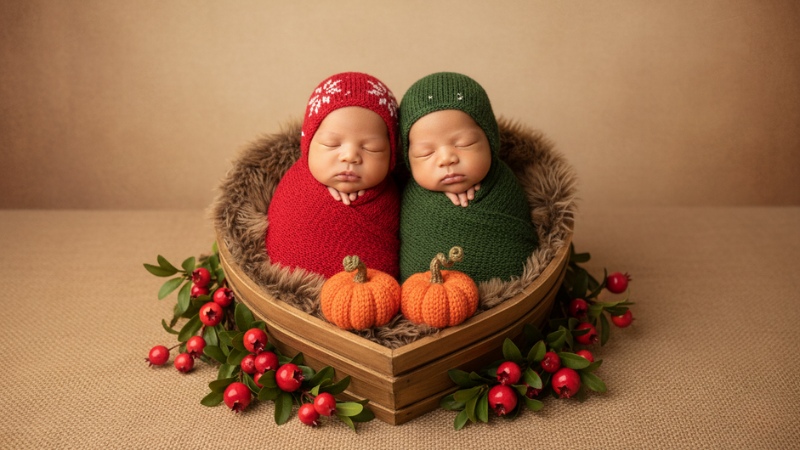 Prompt tạo ảnh newborn cho bé song sinh