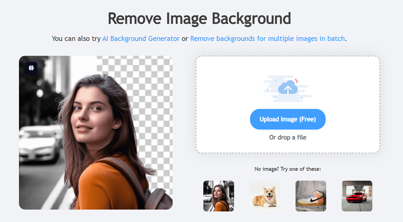 Tính năng loại bỏ nền AI của Remaker AI