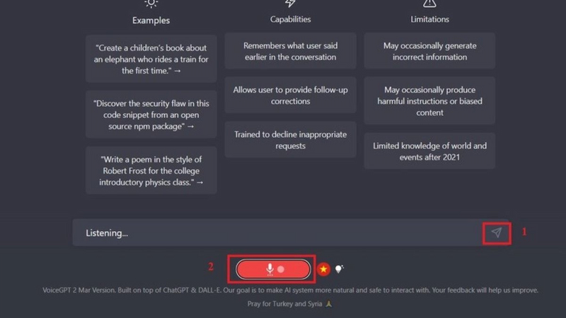 Sử dụng VoiceGPT trên máy tính