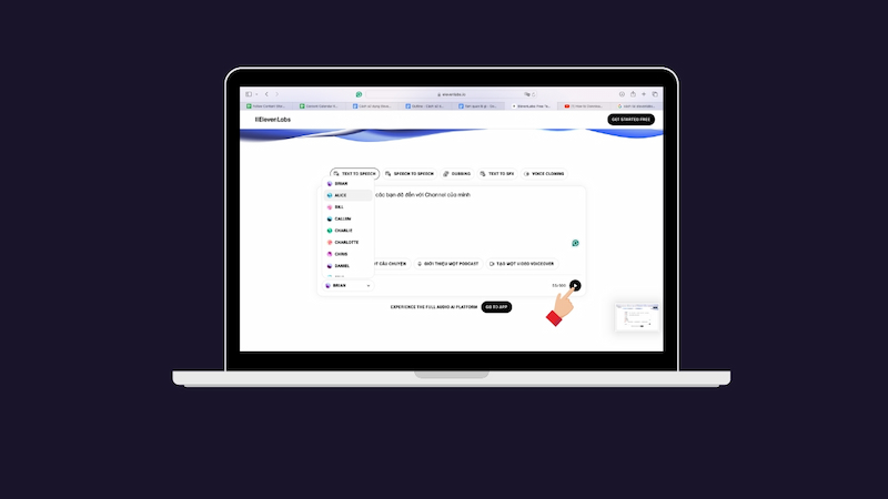 Sử dụng ElevenLabs AI tạo giọng nói bằng văn bản