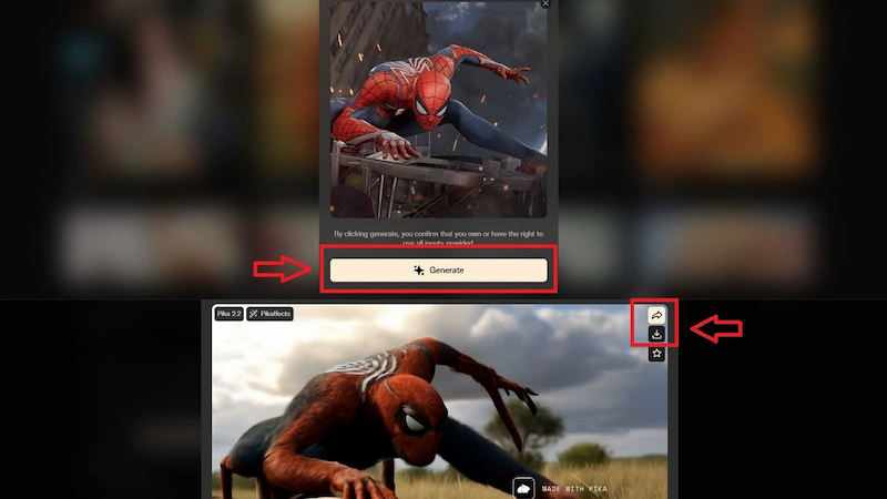 Tạo video trên Pika AI
