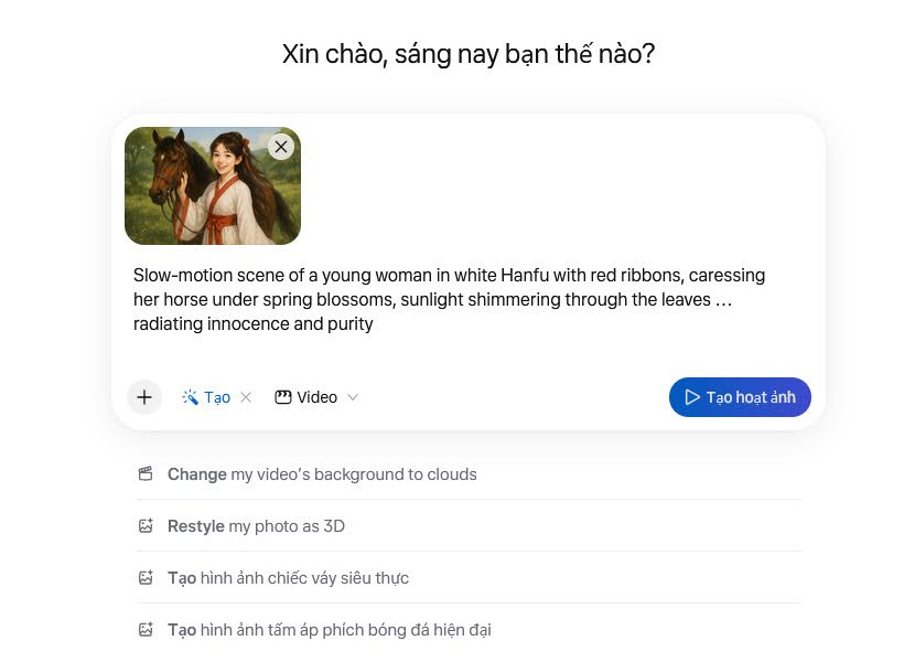 Tạo video Vibes từ hình ảnh & văn bản