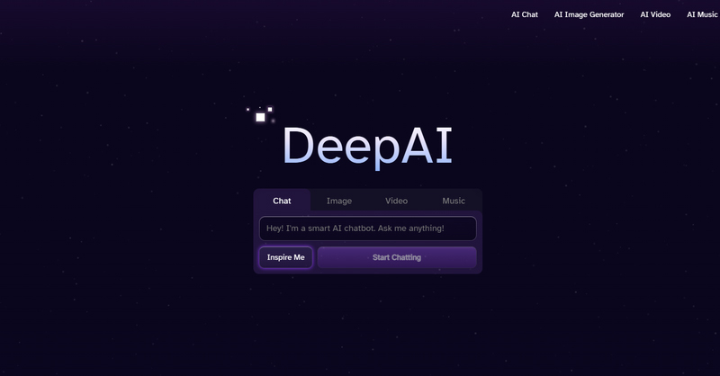 Mở trình duyệt và truy cập trang web chính thức của DeepAI