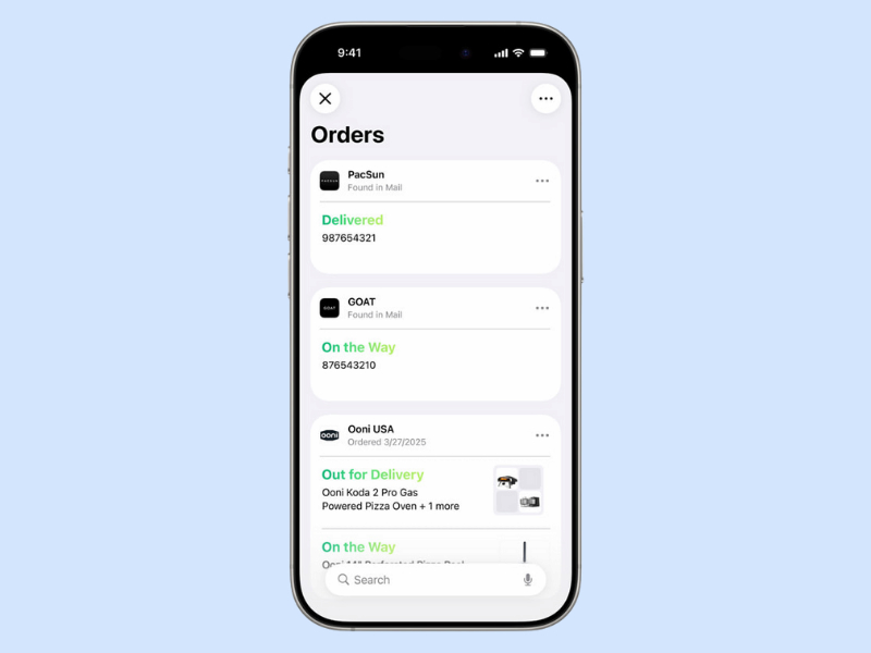Wallet tự động tóm tắt đơn hàng