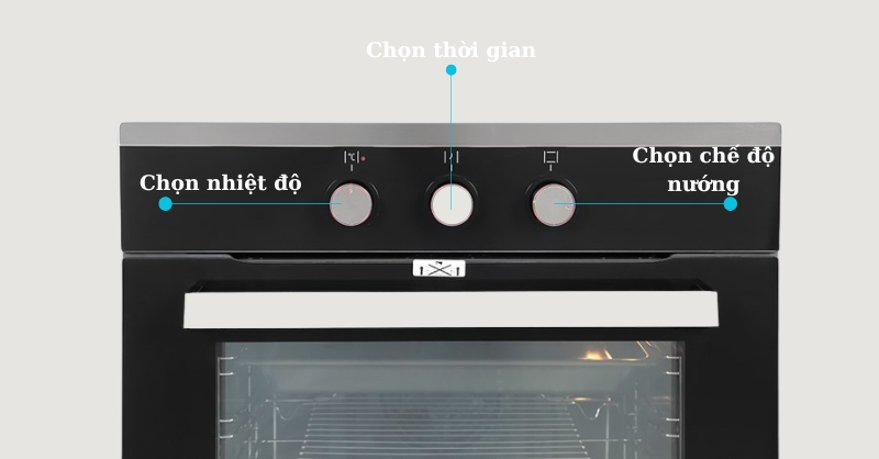 Cài đặt chế độ nướng, thời gian và nhiệt độ cho lò nướng Hafele