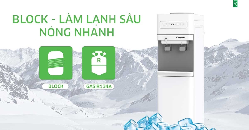 Công nghệ làm lạnh Block giúp nước nóng nhanh, lạnh sâu