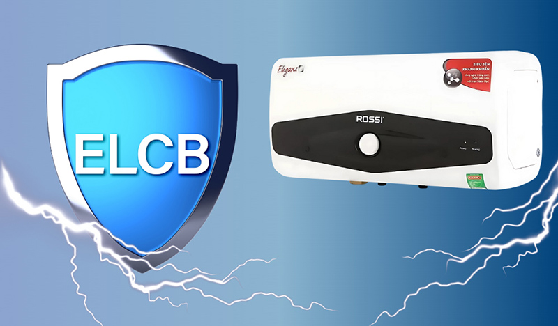 Máy Nước Nóng Gián Tiếp Rossi Eleganz-C 15 Lít REC15SL chống rò điện