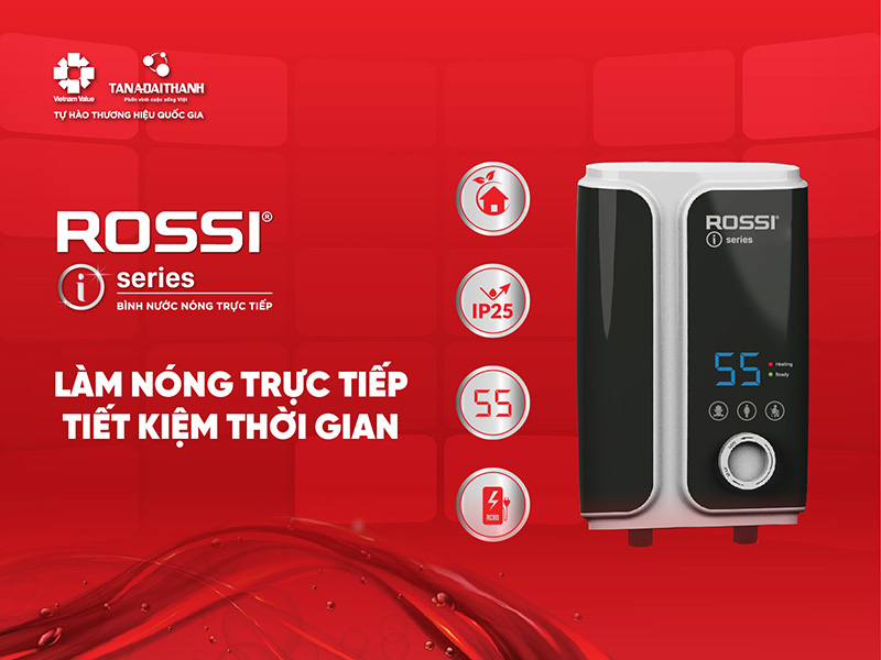 Máy nước nóng Rossi chống thấm nước IP25