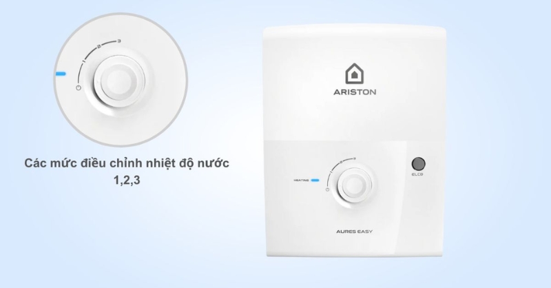 Máy Nước Nóng Trực Tiếp Ariston AURES EASY 3.5 có 3 mức điều chỉnh nhiệt độ