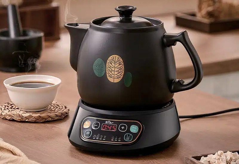 Ấm sắc thuốc điện gia nhiệt bằng điện trở và điều khiển nhiệt tự động