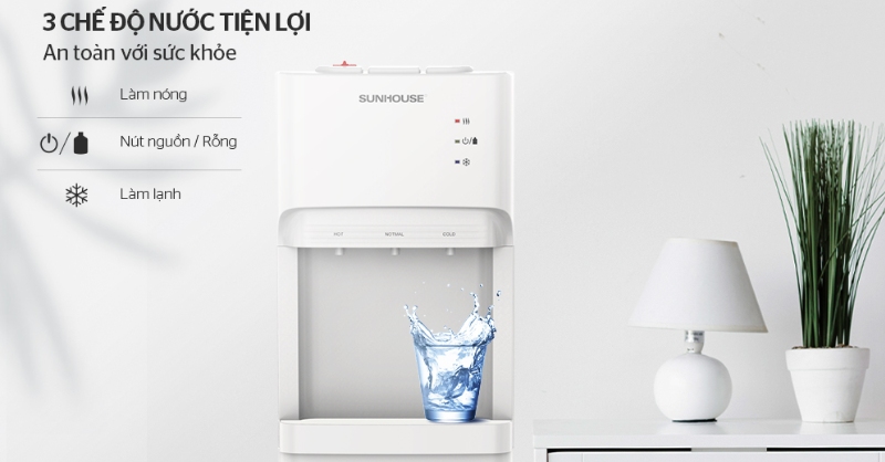 Số vòi nước ảnh hưởng đến kích thước cây nước nóng lạnh