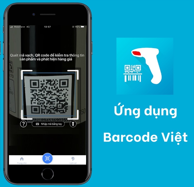 App Barcode Việt quét mã vạch trên iPhone