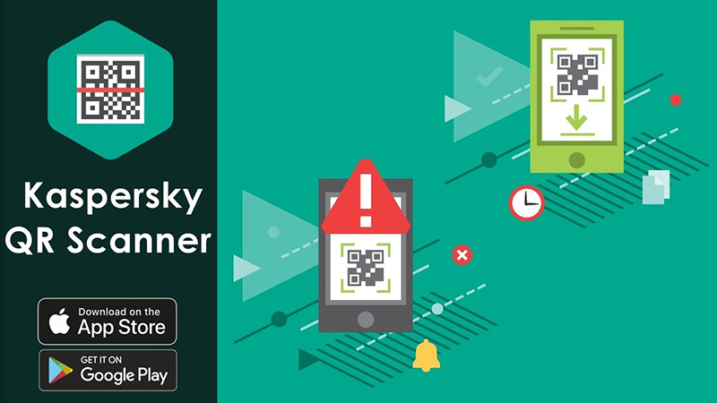 App Kaspersky QR Scanner quét mã vạch trên iPhone