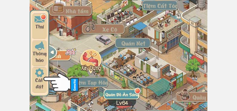 Chọn tiếp vào mục Cài đặt và tiến hành nhập mã code
