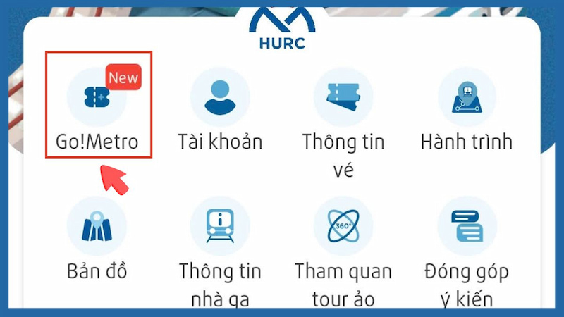 Chọn mục Go!Metro