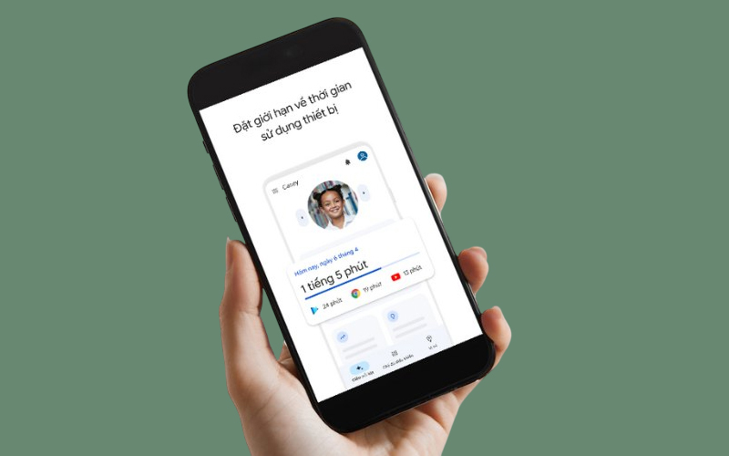 Người dùng có thể thiết lập thời gian sử dụng với Google Family Link