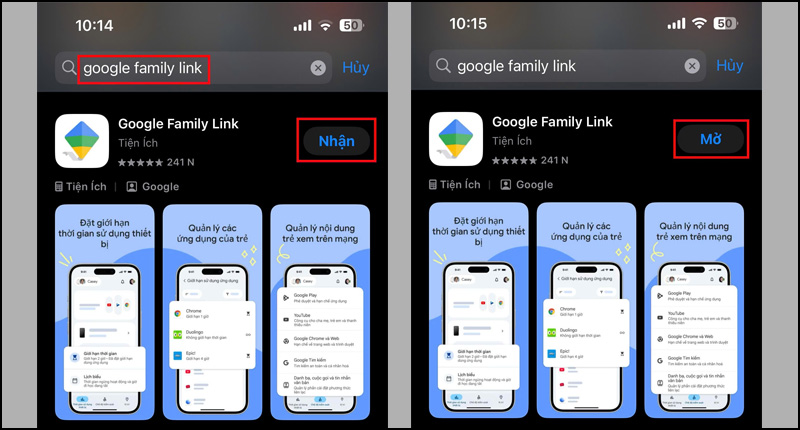 Tải ứng dụng Google Family Link về điện thoại iPhone 