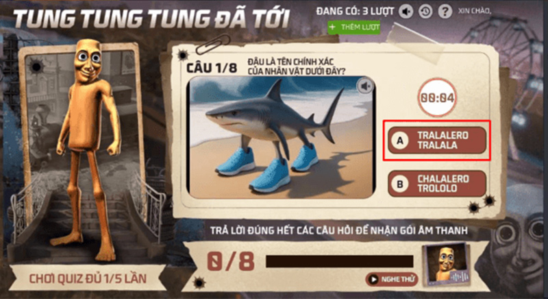 Trả lời câu hỏi trắc nghiệm