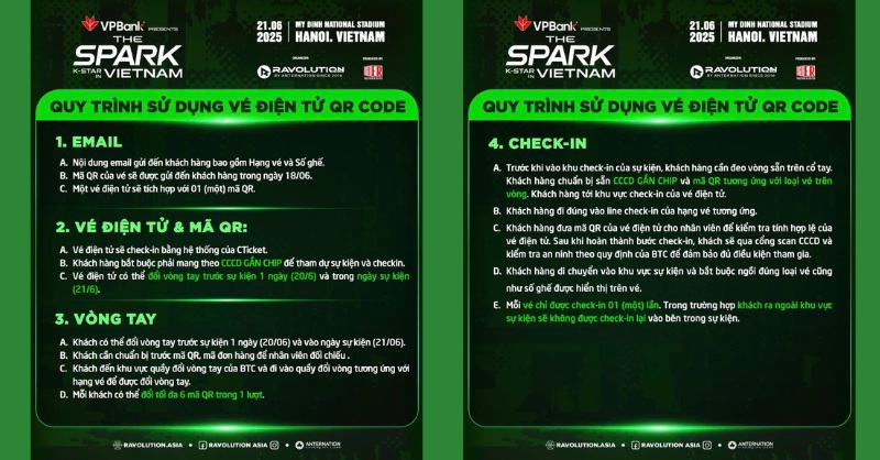 Quy trình sử dụng vé điện tử của concert K-Star Spark 2025