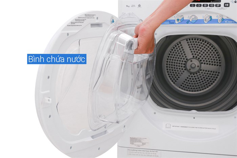 Bình chứa nước đầy khiến máy sấy quần áo không hoạt động
