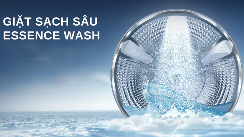 Công nghệ Essence Wash tạo lớp bọt mịn kép siêu nhỏ