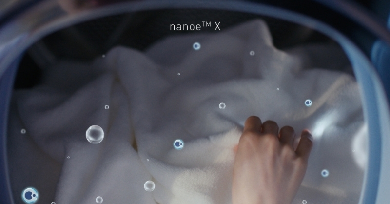 Công nghệ Nanoe™ X kháng khuẩn và khử mùi cho áo quần hiệu quả