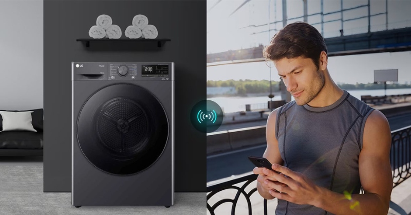 Điều khiển Máy Sấy LG Inverter DVHP50M từ xa qua wifi