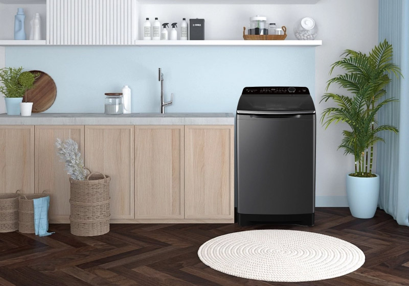 Đặt máy giặt Aqua trên bề mặt bằng phẳng để tránh lỗi UNB 