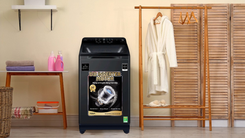 Máy Giặt Aqua AQW-DR100JT.BK thuộc dòng máy giặt lồng đứng