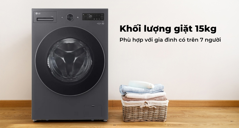 Máy giặt LG Inverter 15 Kg F2515SNTG là dòng sản phẩm cửa trước cao cấp