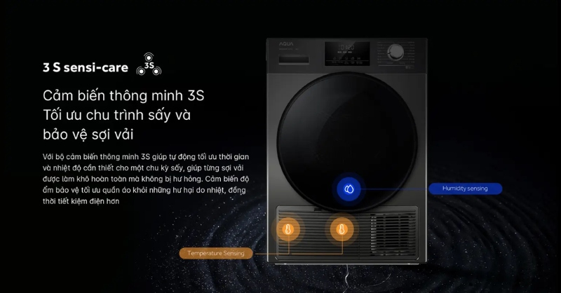 Máy sấy Aqua tối ưu chu trình và bảo vệ sợi vải