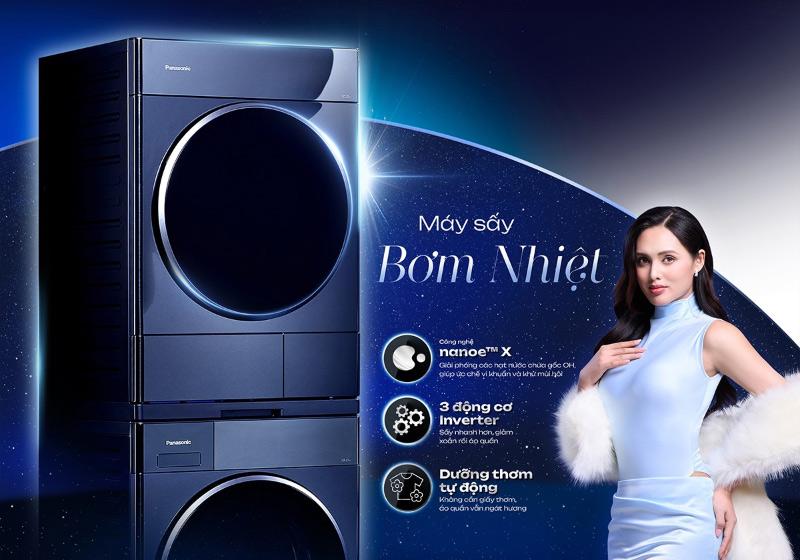 Máy sấy bơm nhiệt Panasonic