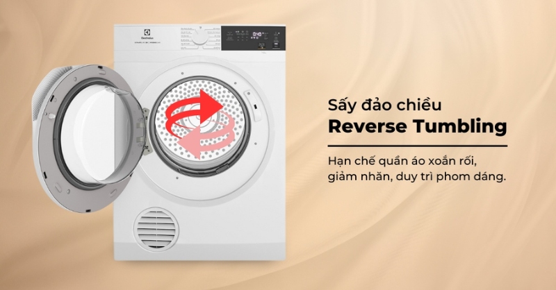 Máy Sấy Electrolux EDV804H3WC giảm tình trạng xoắn rối quần áo