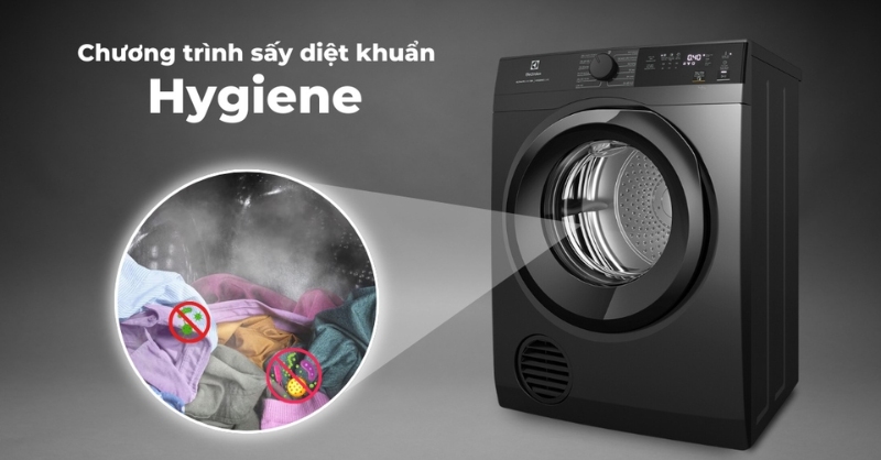 Máy Sấy Electrolux EDV904N3SC diệt khuẩn hiệu quả cho áo quần