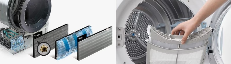 Máy sấy quần áo LG dễ dàng bảo trì