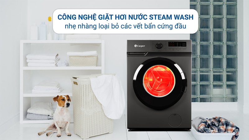 Giặt hơi nước (Steam Wash) máy giặt Casper