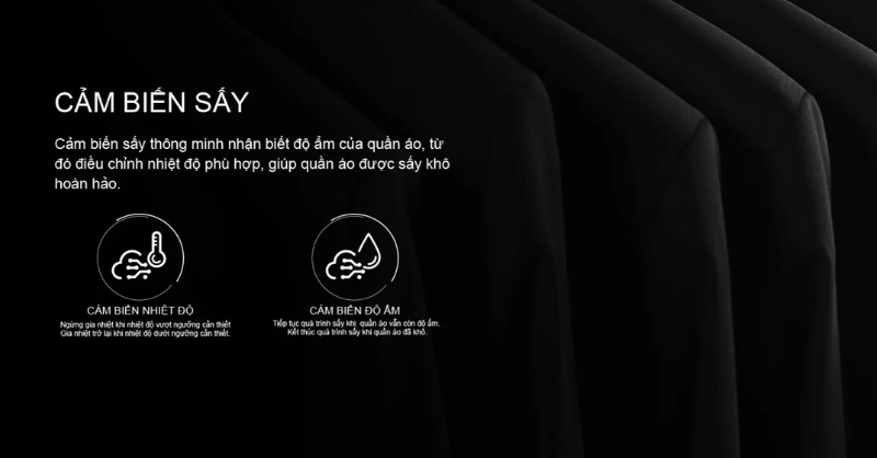 Tối ưu trải nghiệm với cảm biến sấy tiên tiến