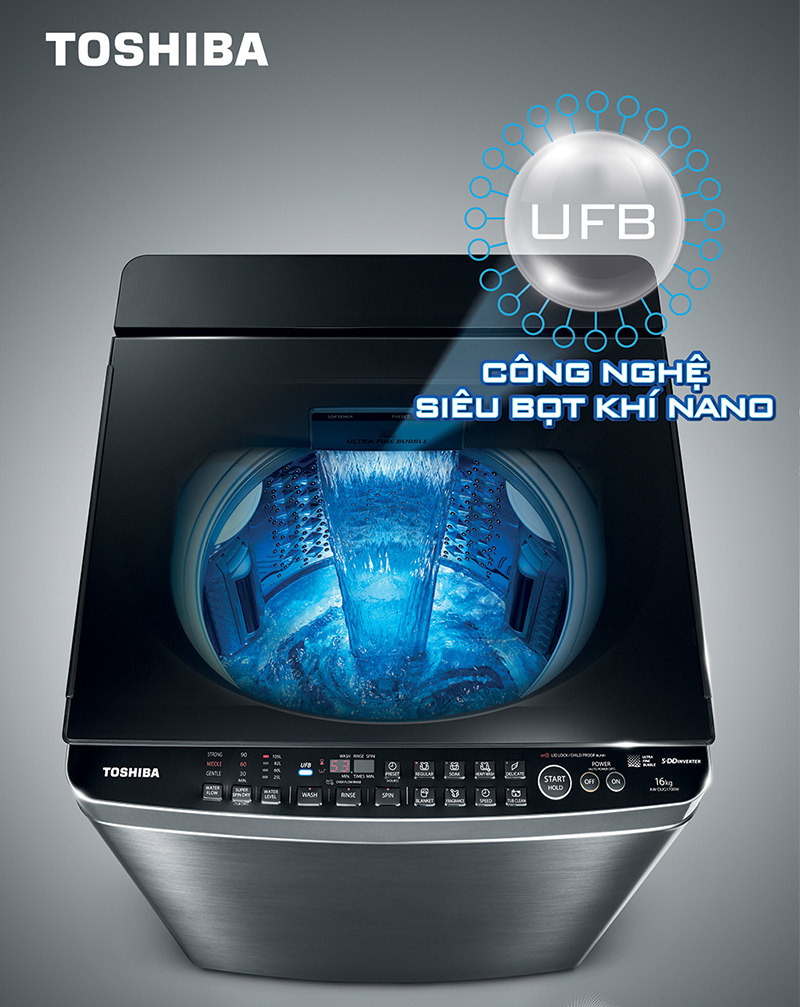 Công nghệ UFB (Ultra Fine Bubble) máy giặt Toshiba